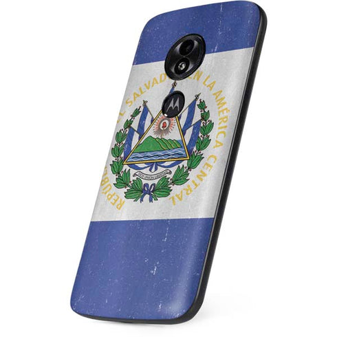 El Salvador Flag Distressed Moto E5 Play Skin
